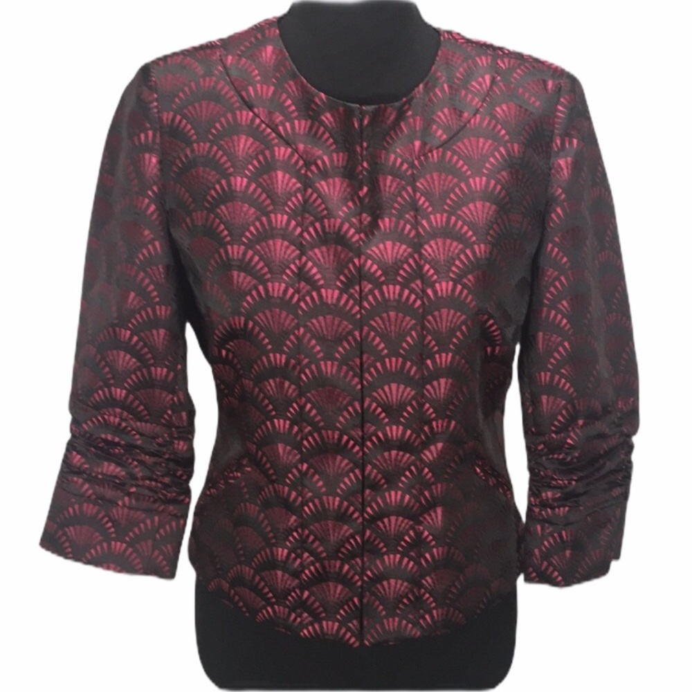 Anthracite Fan Design Jacket Black Pink Size 4